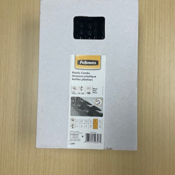 5/8" Black Plastic Binding Combs (100 Pack) - Picture 6 of 9